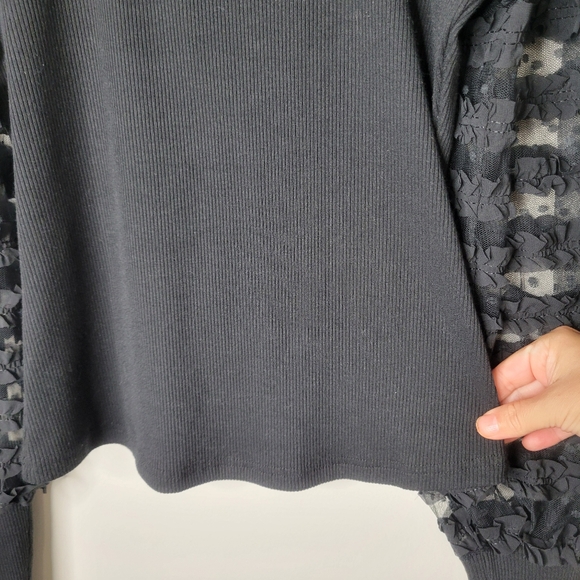 Dolan (Anthropologie) Ruffle-Sleeve Top - Picture 8 of 10